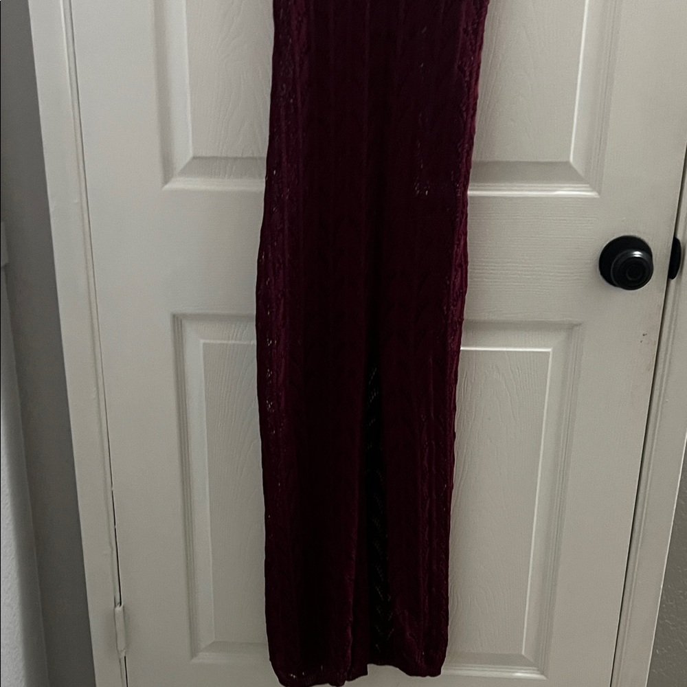 Privy Deep Burgundy Maxi Dressm - Picture 3 of 6
